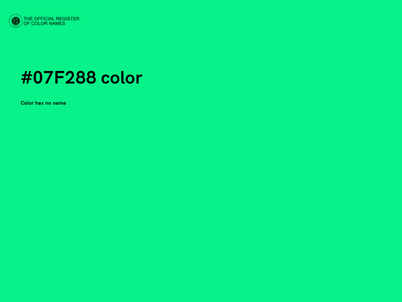 #07F288 color image