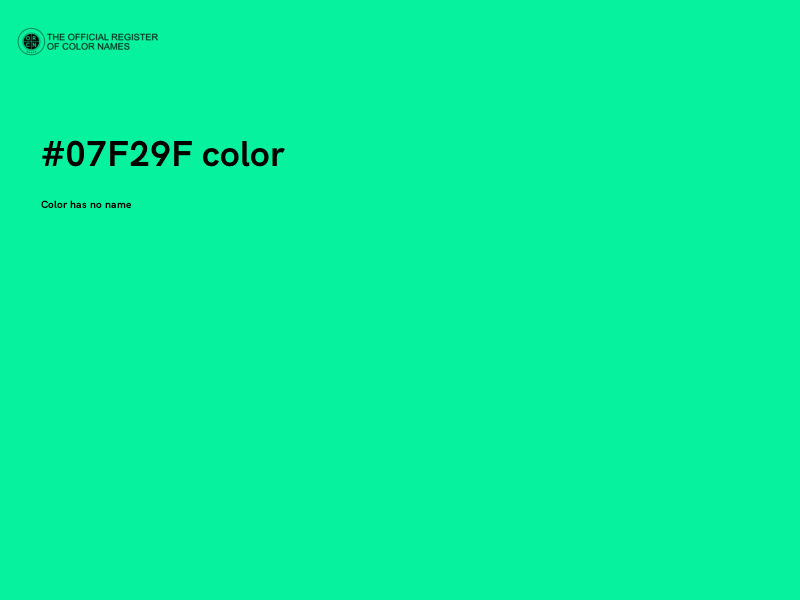 #07F29F color image
