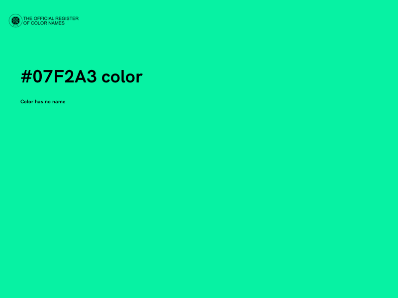 #07F2A3 color image
