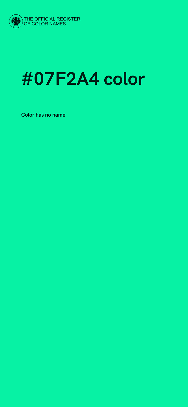 #07F2A4 color image
