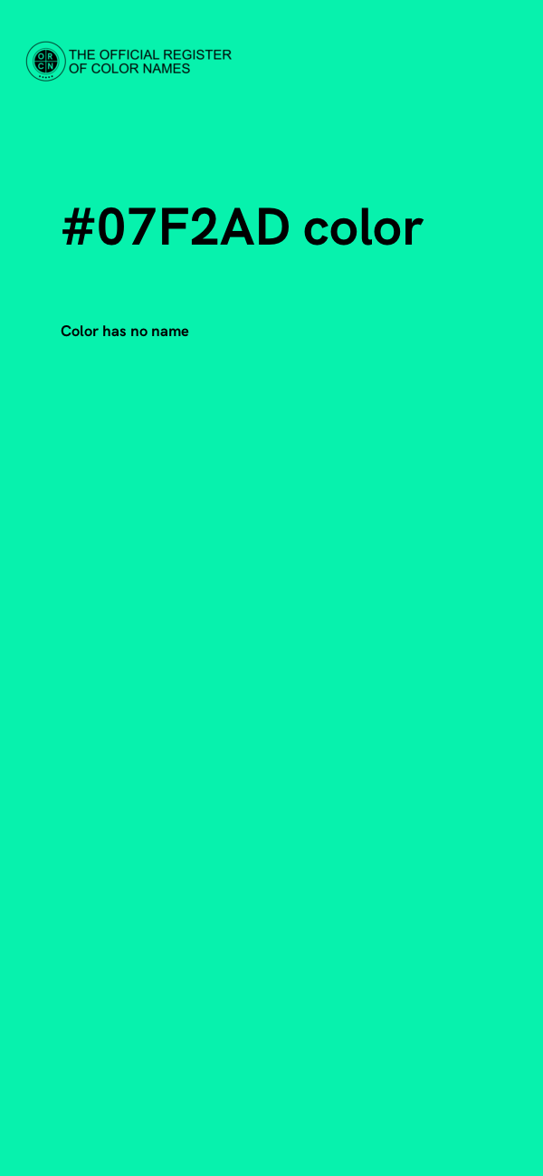 #07F2AD color image