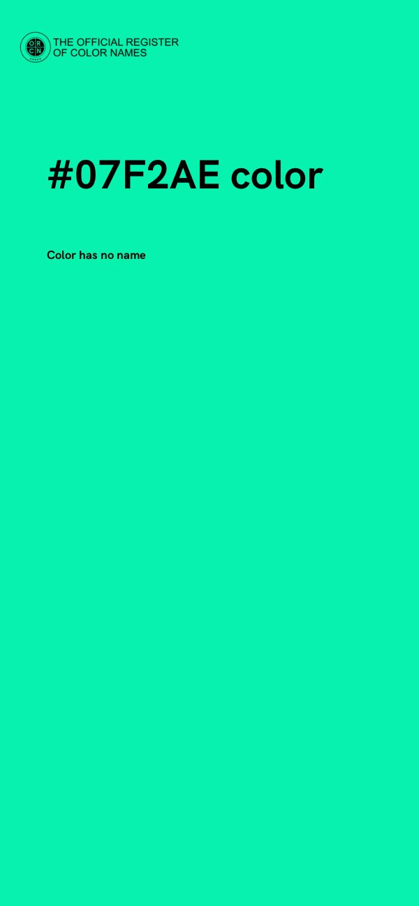 #07F2AE color image