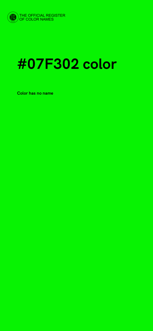 #07F302 color image