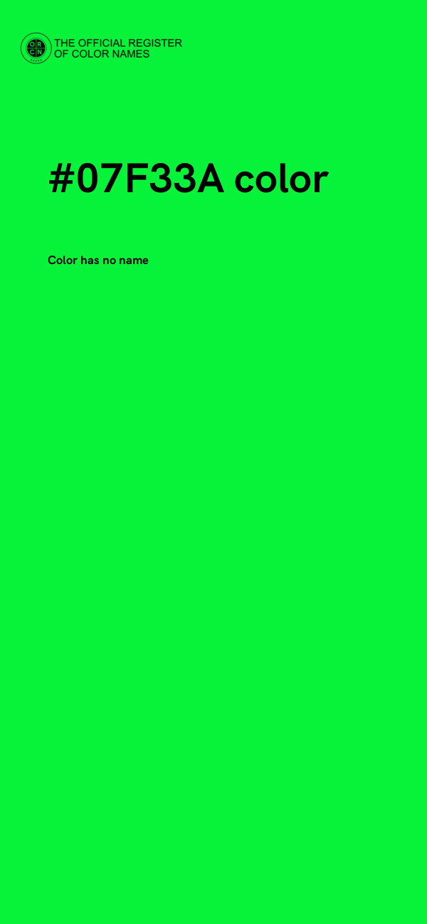 #07F33A color image