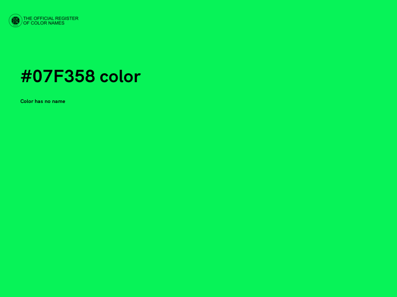 #07F358 color image