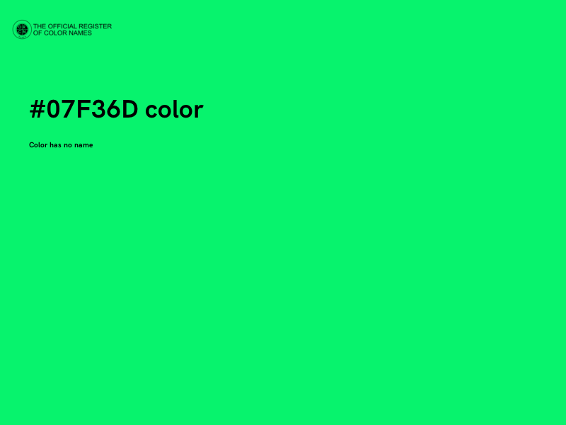 #07F36D color image