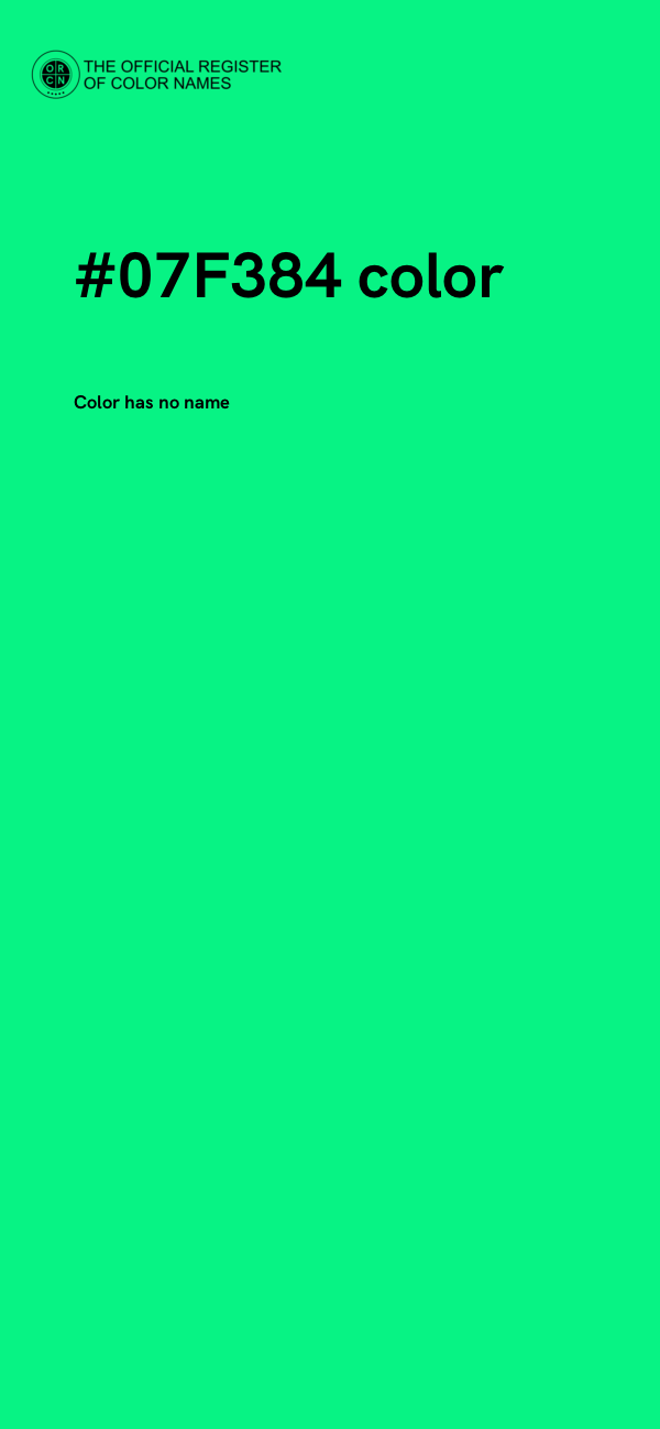 #07F384 color image