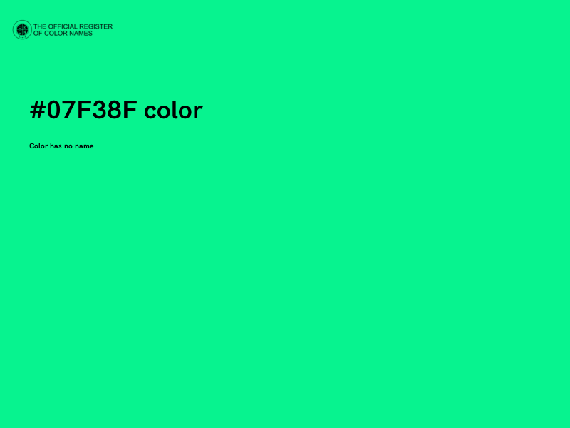 #07F38F color image