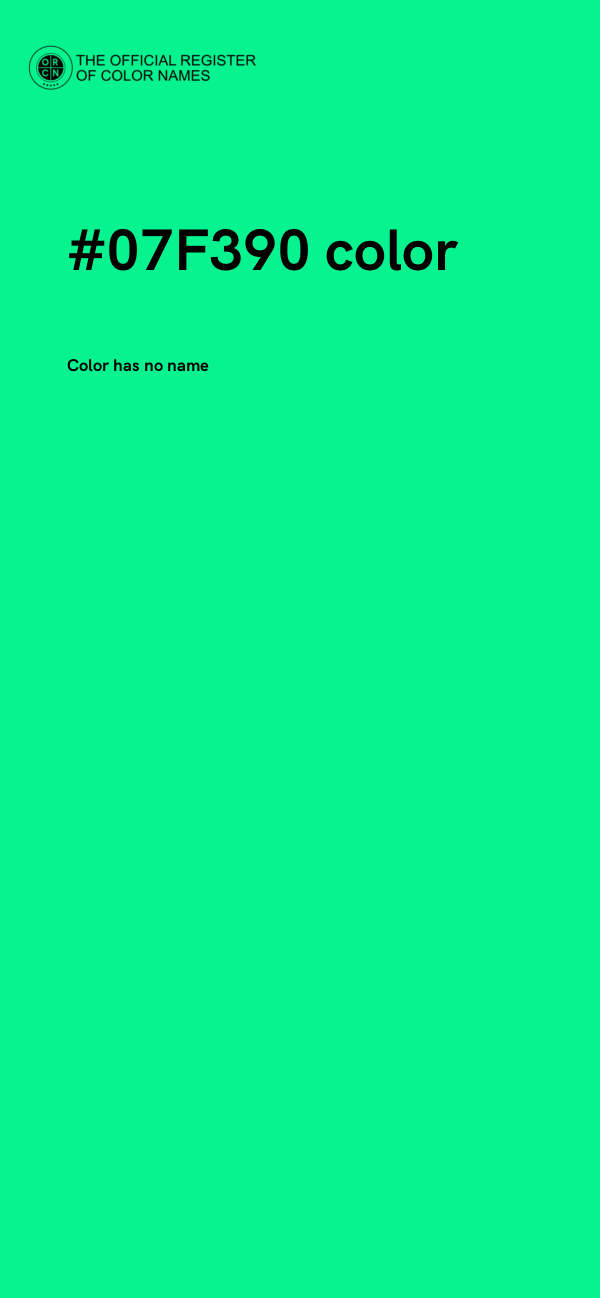 #07F390 color image