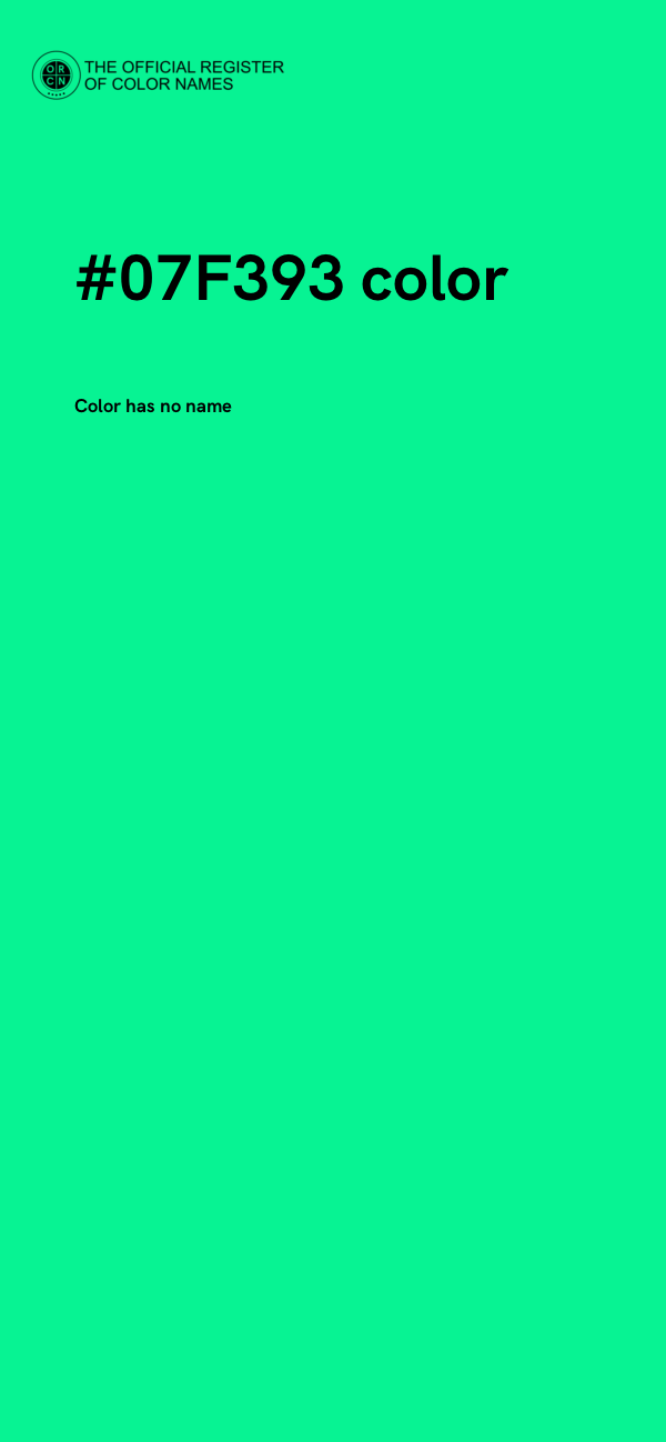 #07F393 color image