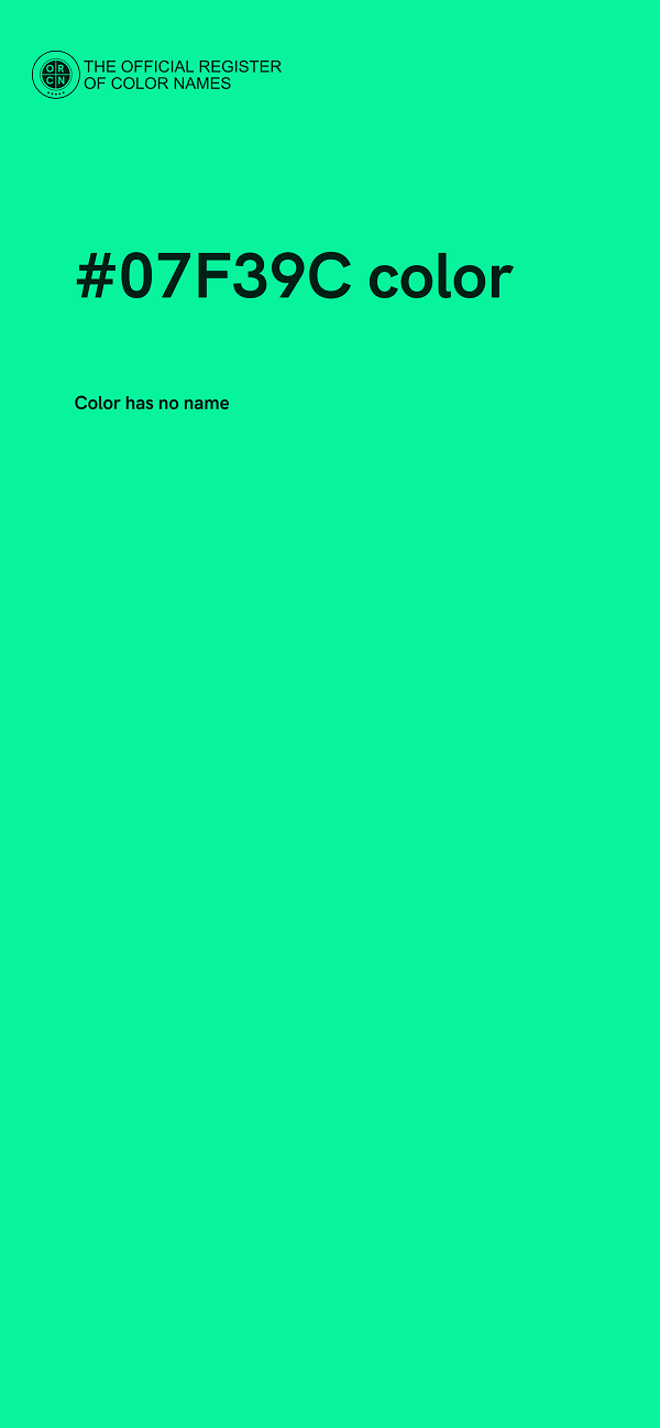 #07F39C color image