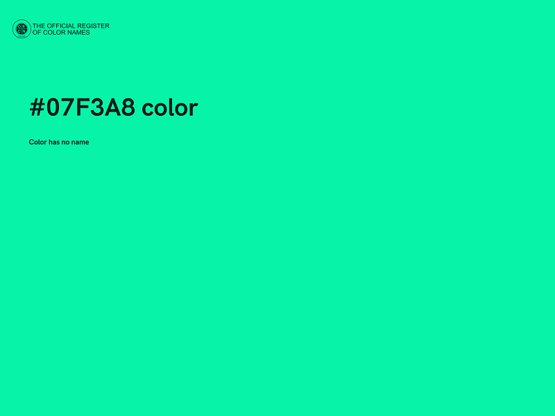 #07F3A8 color image