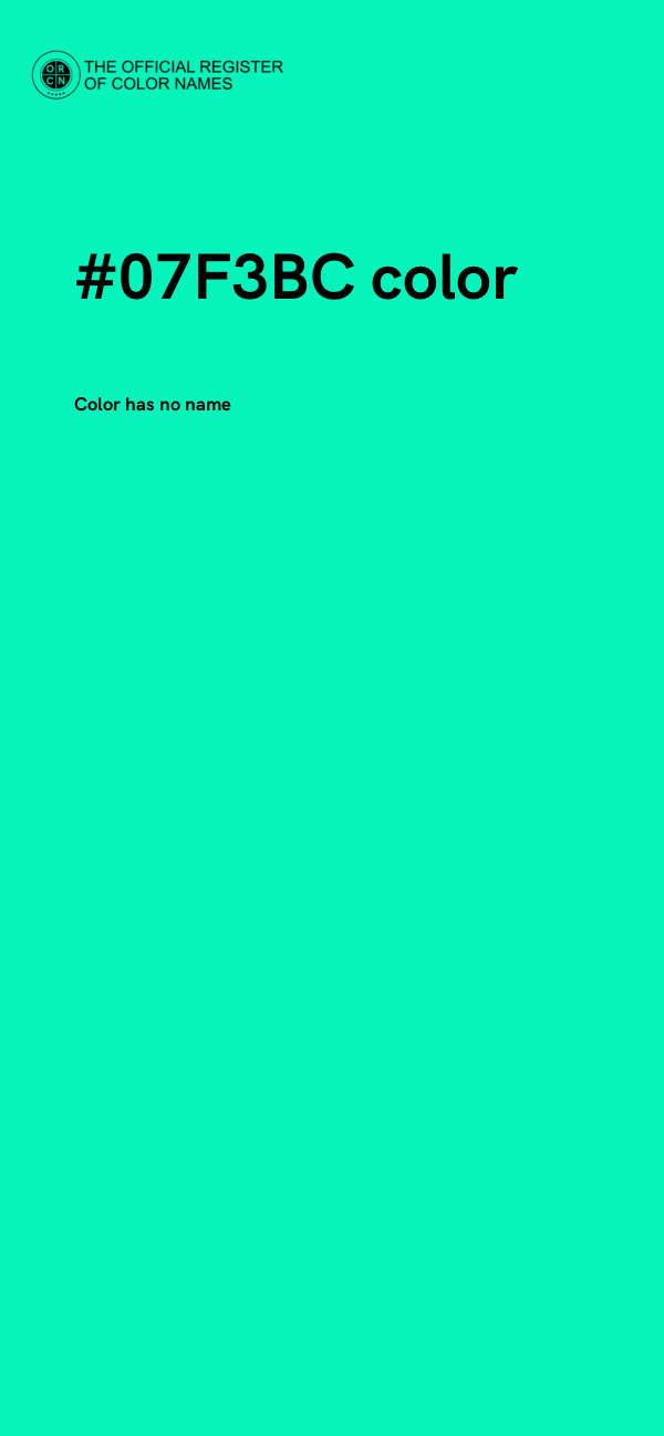 #07F3BC color image