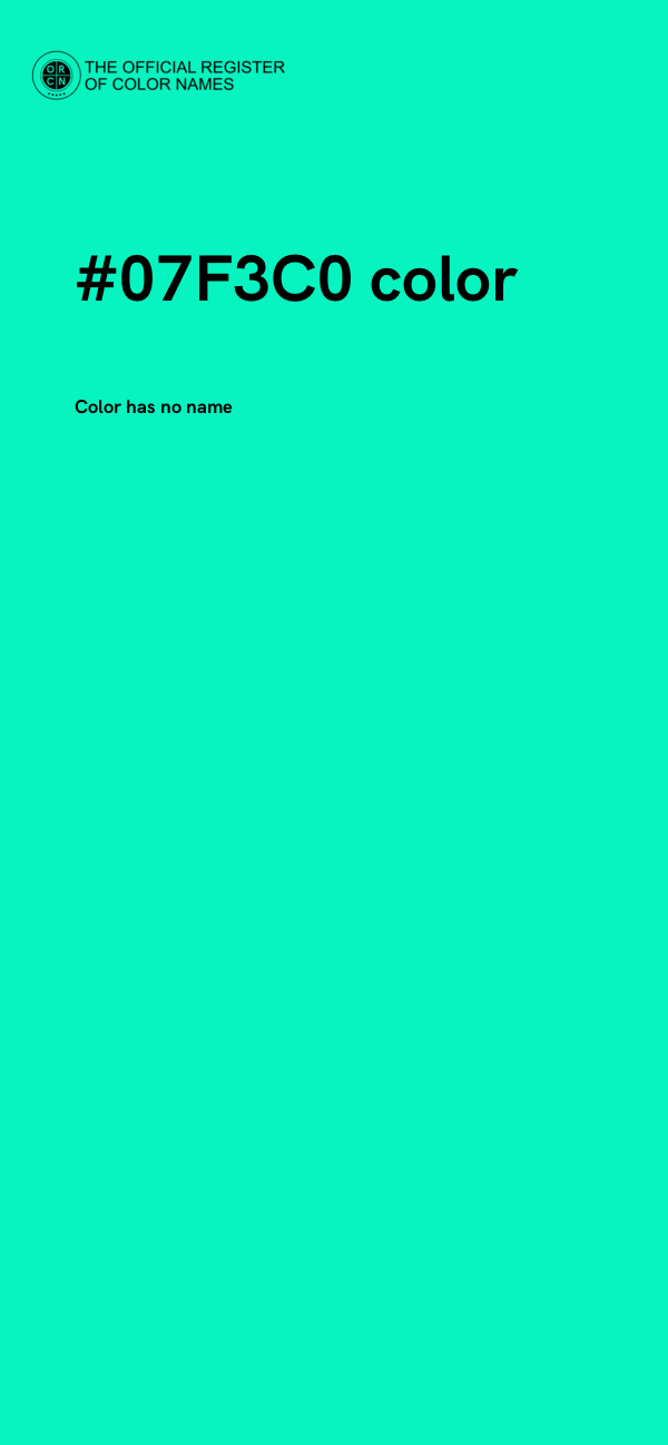 #07F3C0 color image