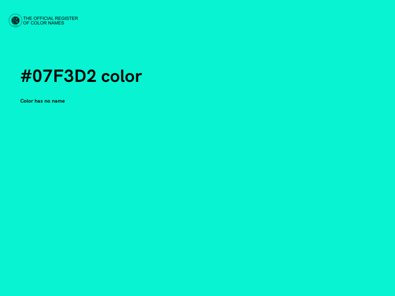 #07F3D2 color image