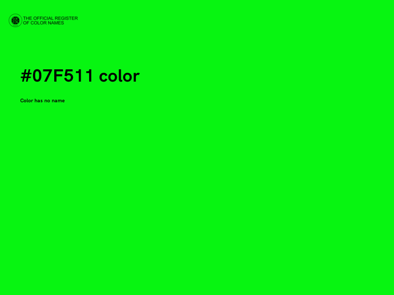 #07F511 color image