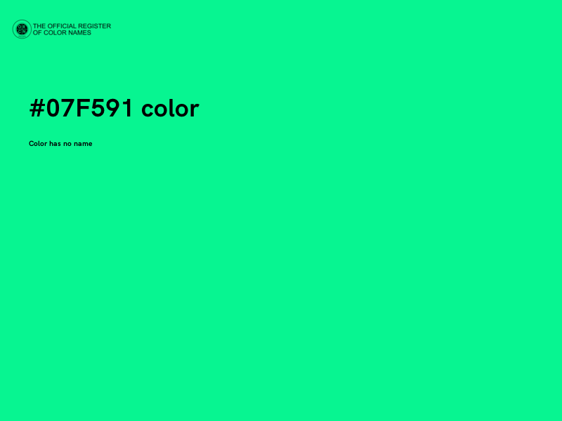 #07F591 color image