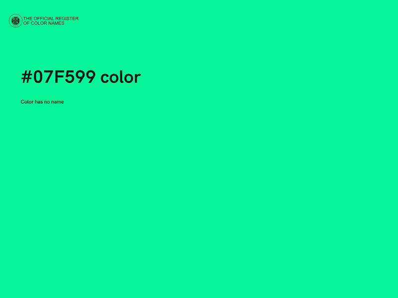 #07F599 color image