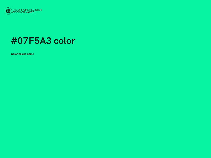 #07F5A3 color image