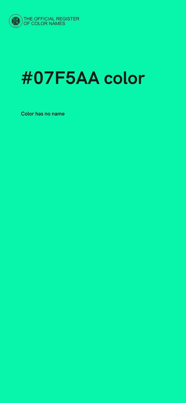 #07F5AA color image