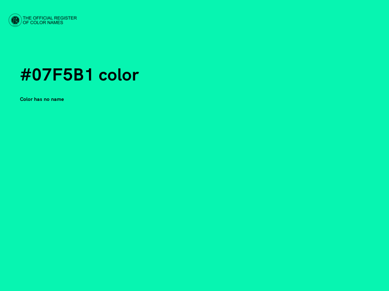 #07F5B1 color image