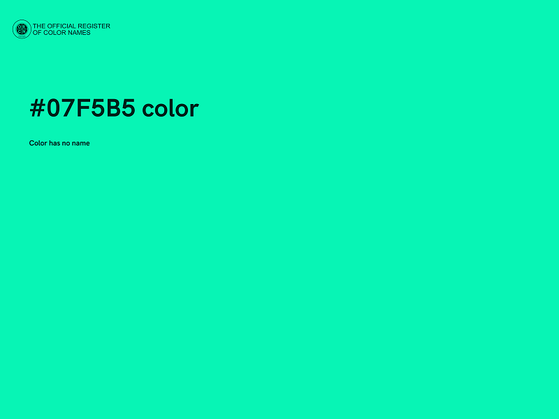 #07F5B5 color image