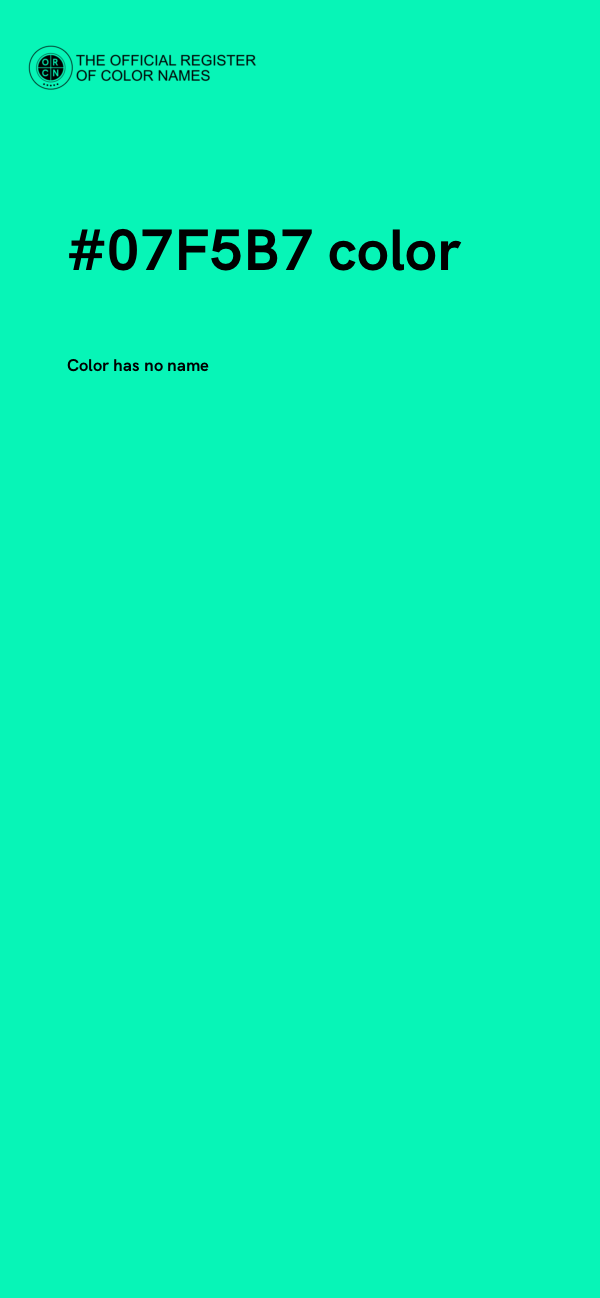#07F5B7 color image