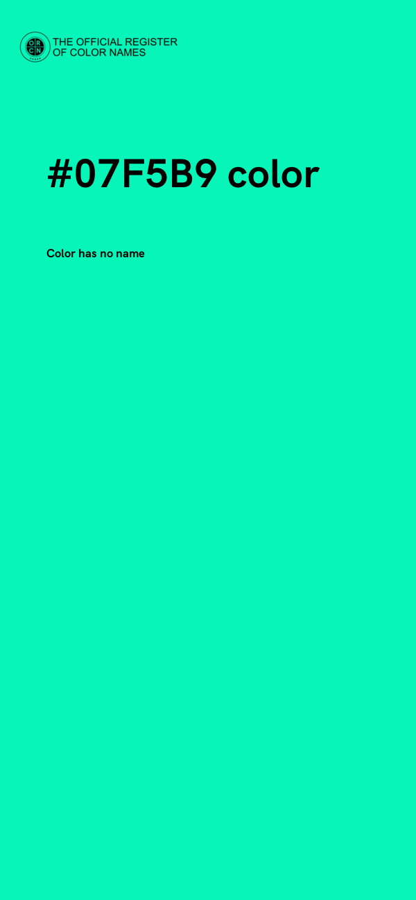#07F5B9 color image