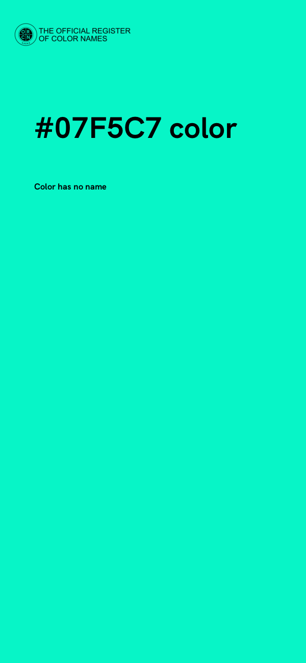 #07F5C7 color image