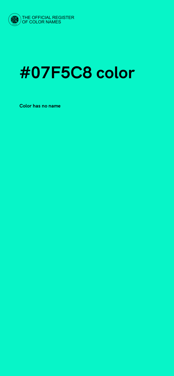 #07F5C8 color image