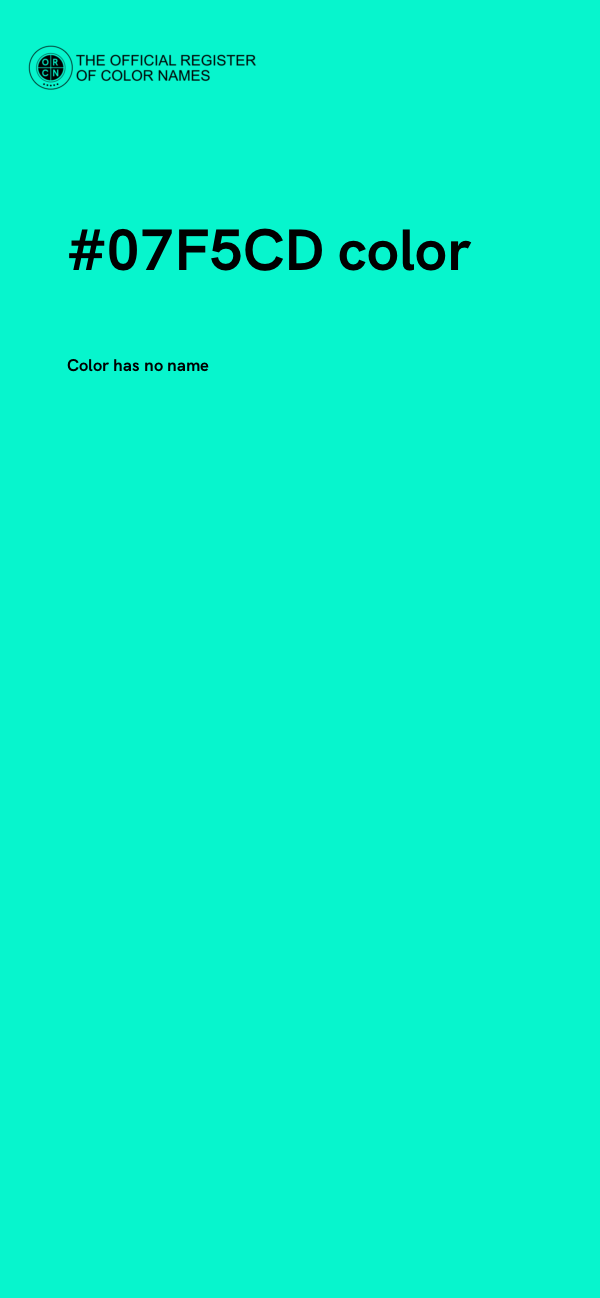 #07F5CD color image