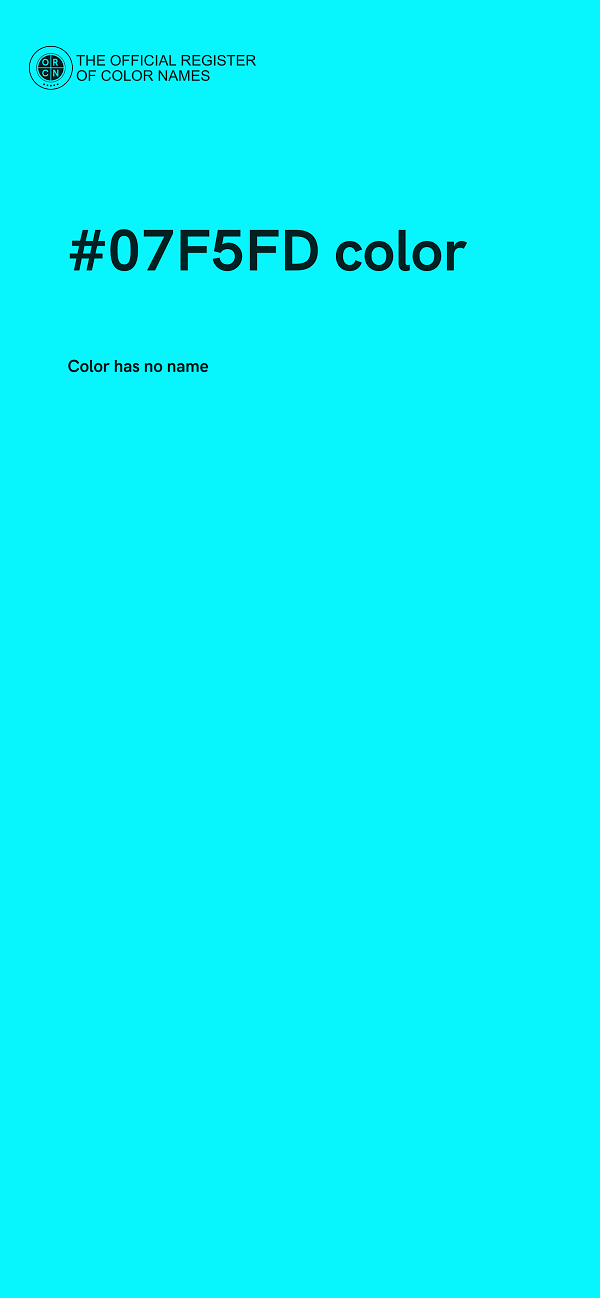 #07F5FD color image