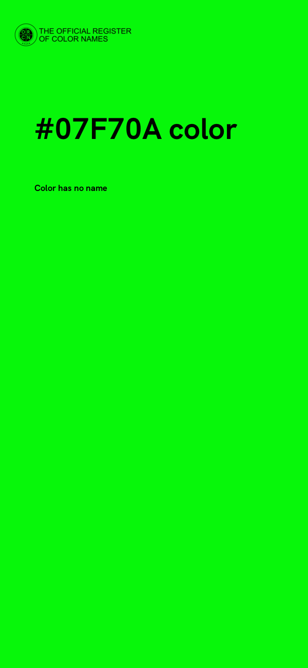 #07F70A color image