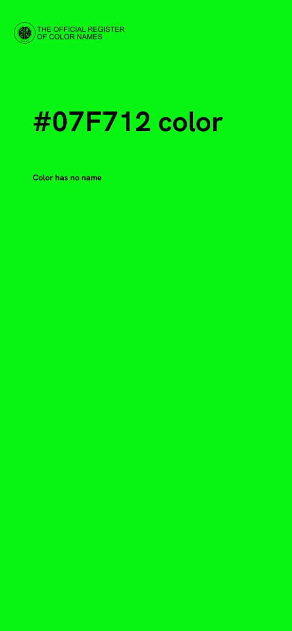 #07F712 color image