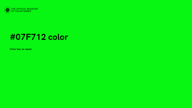 #07F712 color image