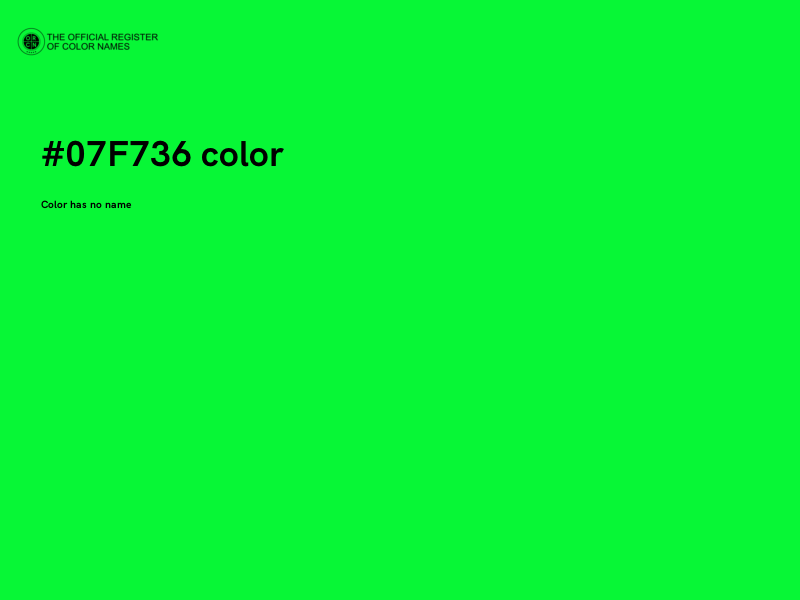 #07F736 color image