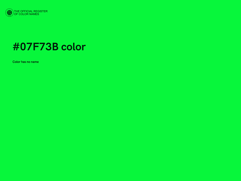 #07F73B color image