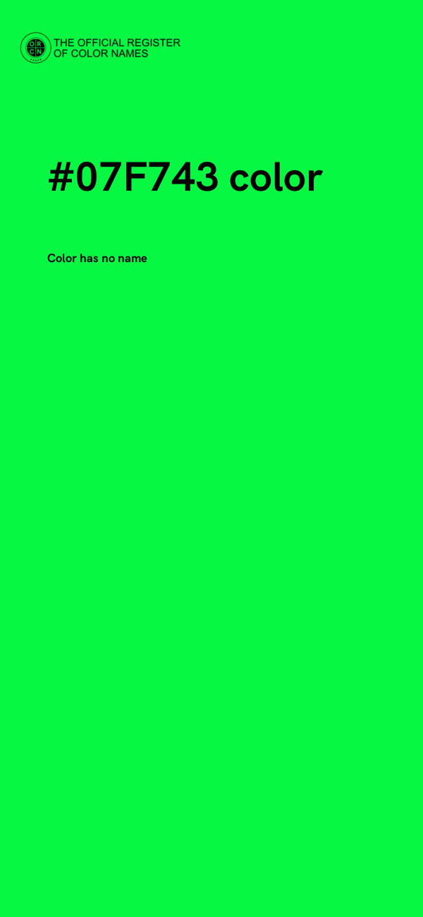 #07F743 color image