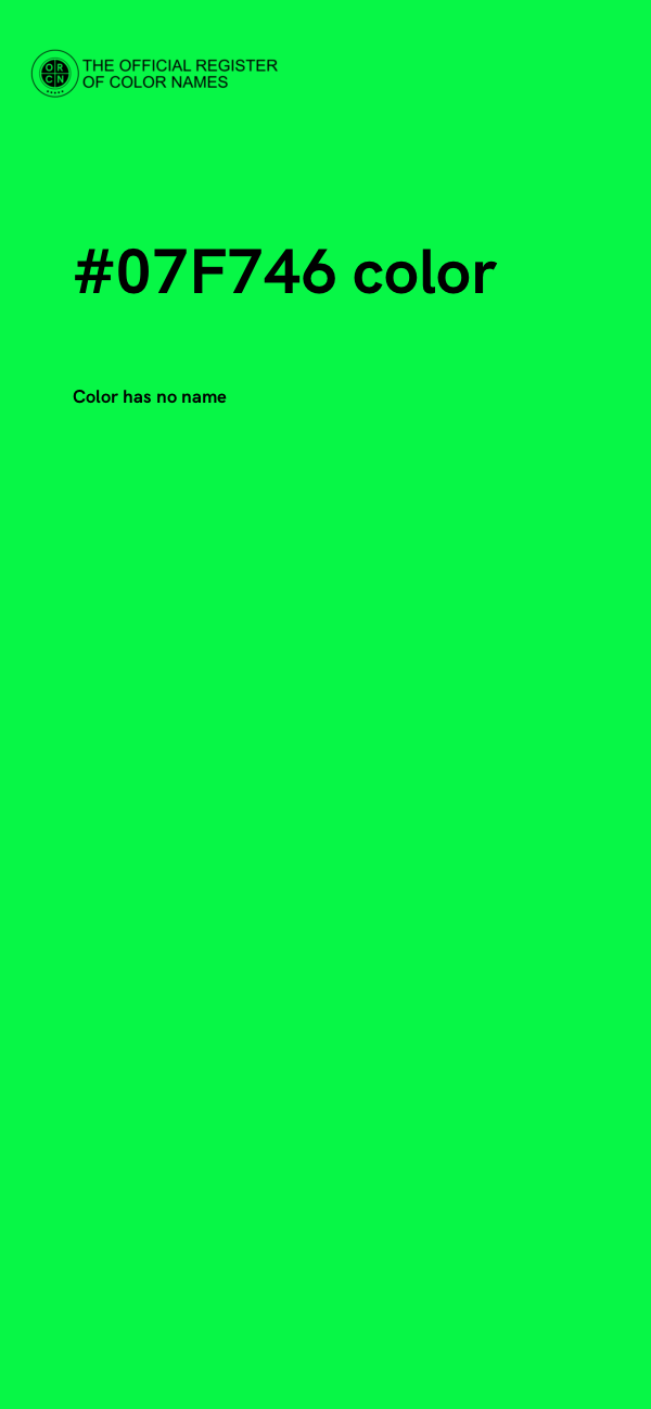 #07F746 color image