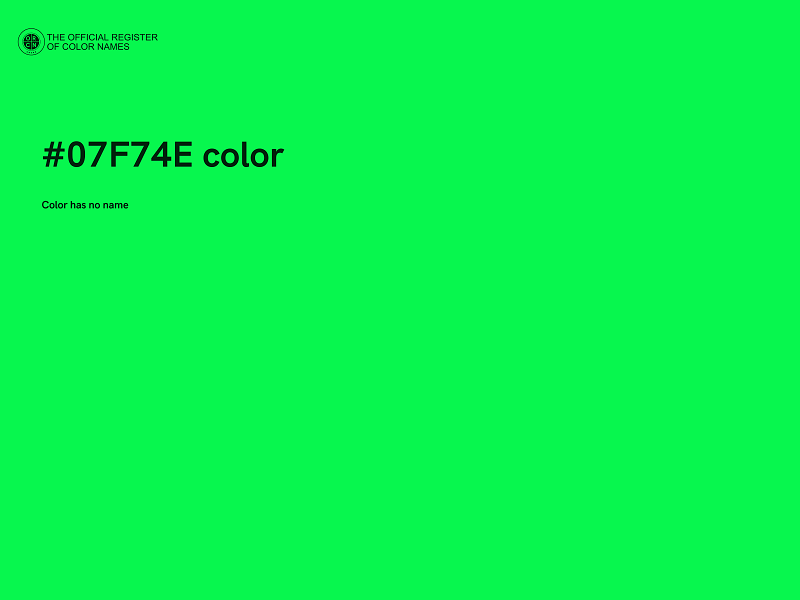 #07F74E color image