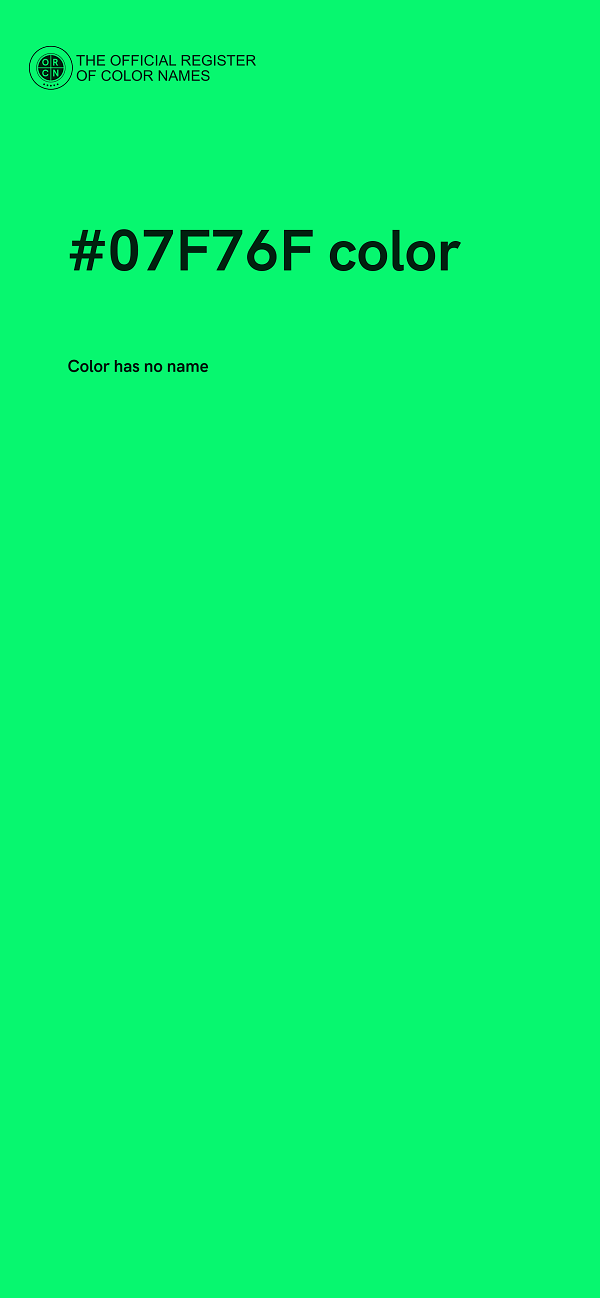 #07F76F color image