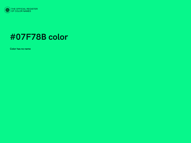 #07F78B color image