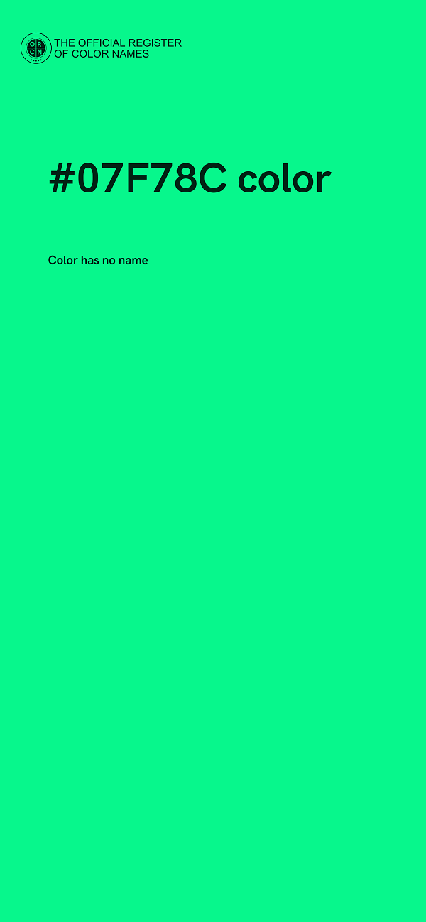 #07F78C color image