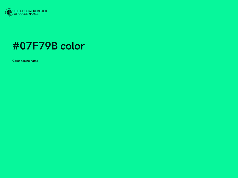 #07F79B color image
