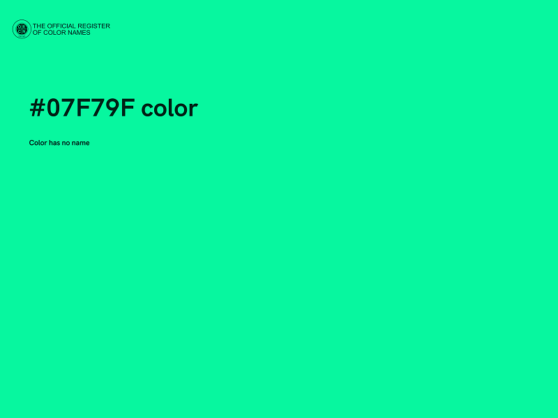 #07F79F color image