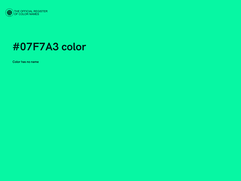 #07F7A3 color image