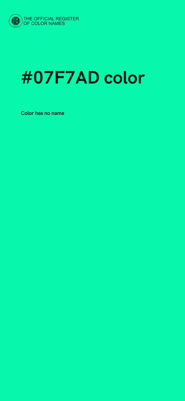 #07F7AD color image