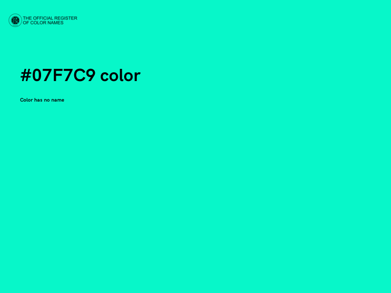 #07F7C9 color image