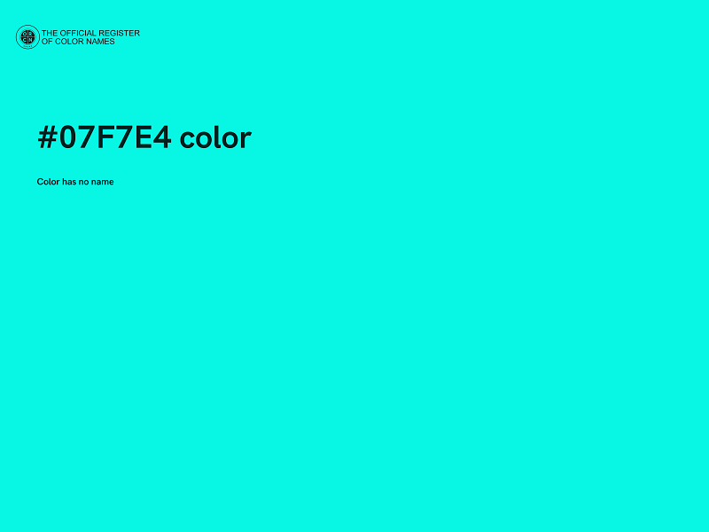 #07F7E4 color image