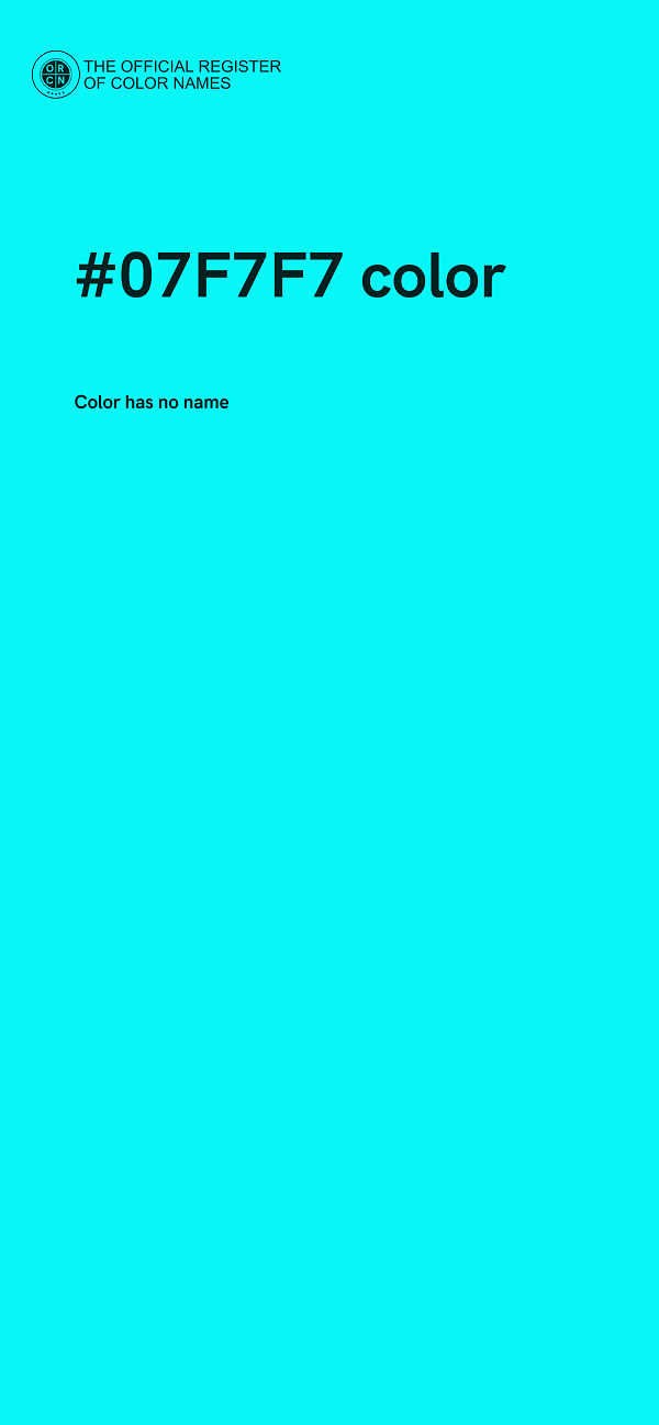 #07F7F7 color image